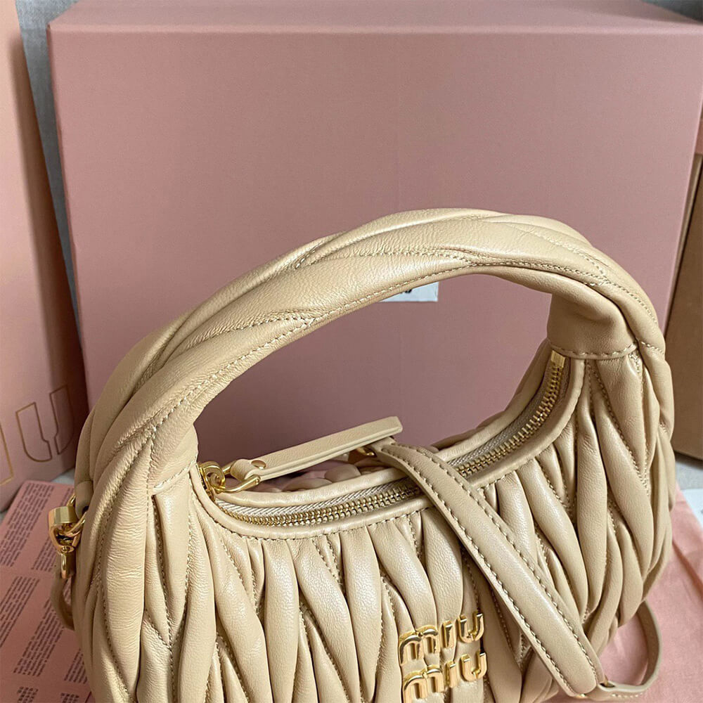 Small Wander matelasse nappa leather hobo bag(HIGH-END GRADE) - Top Club