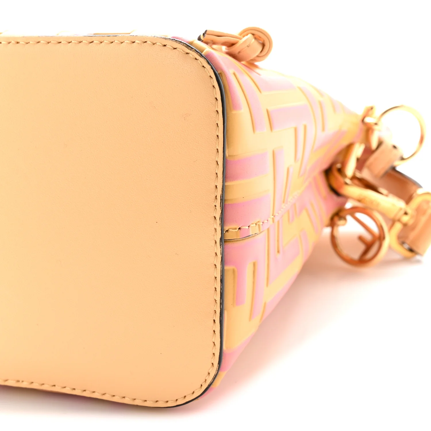 Vitello Liberty F is Fendi Bi-Color FF 1974 Embossed Mini Mon Tresor Bucket Bag Savana Lollypop - Top Club