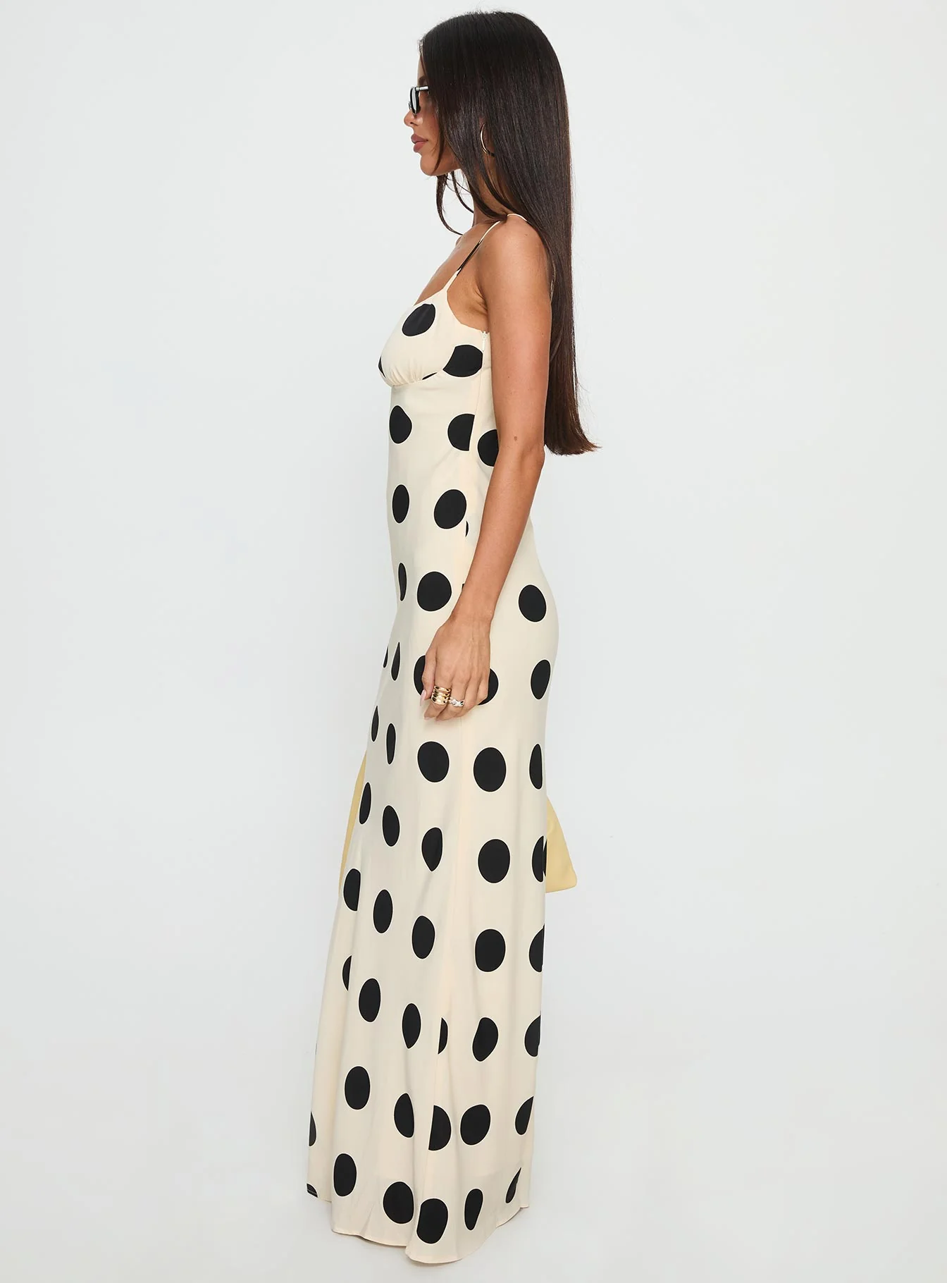 Avienna Maxi Dress Cream / Polka Dot