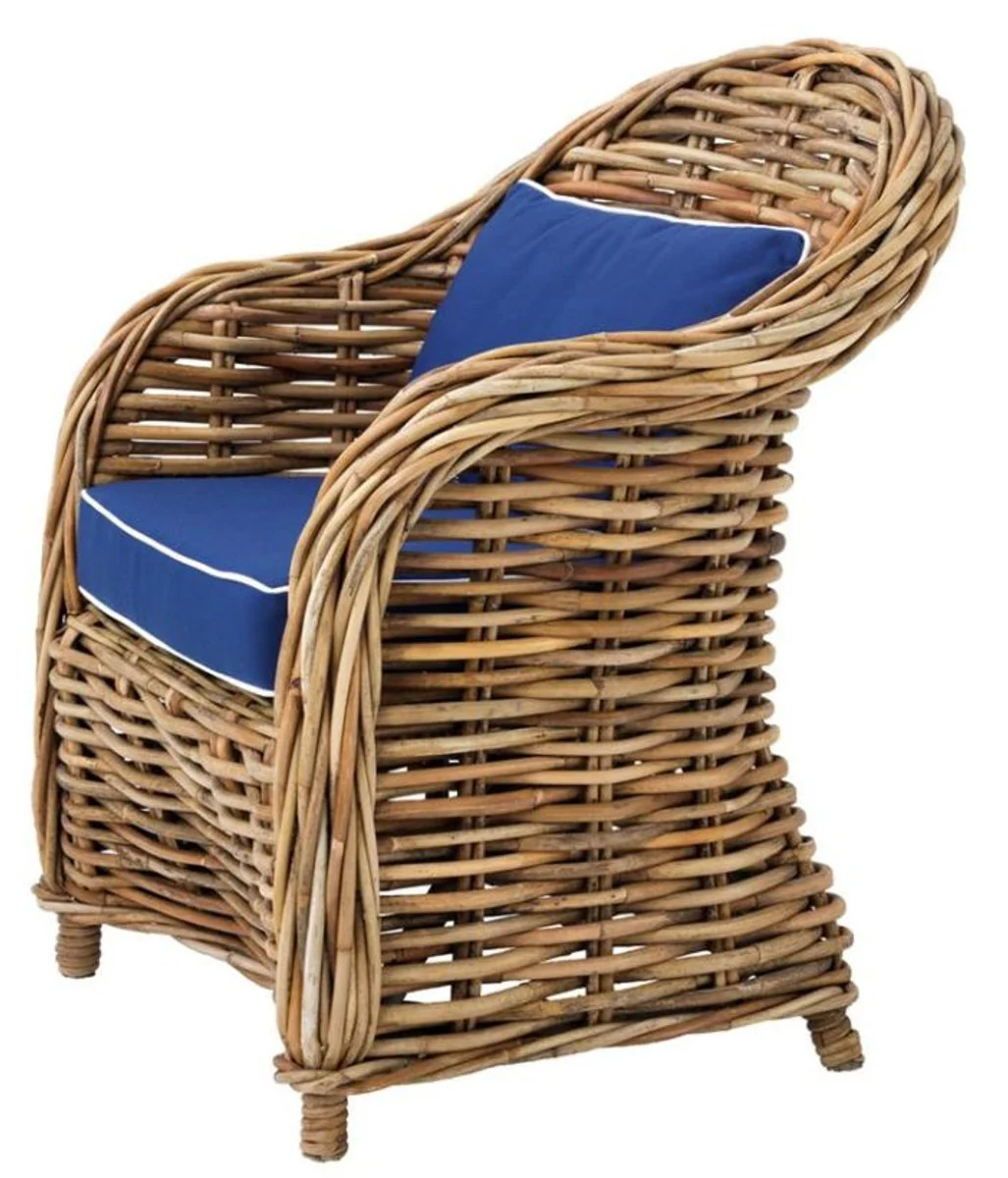 Designer rattan armchair 70 x 70 x H. 88 cm - luxury living room furniture