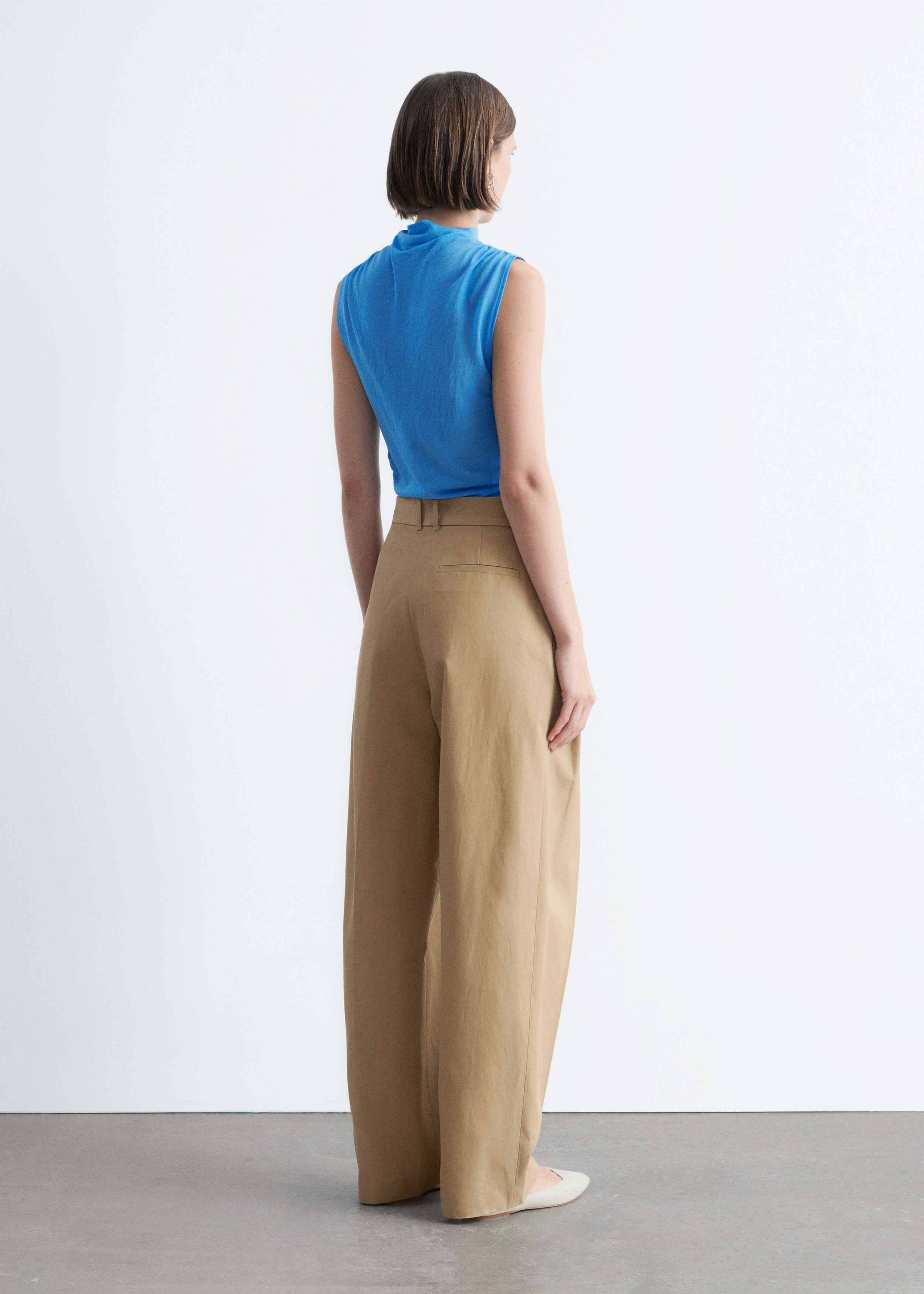& Other Stories RUCHED MOCK-NECK TOP