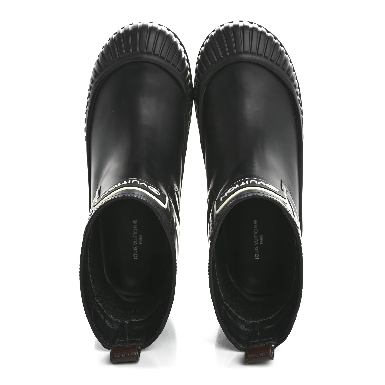 Calfskin Polar Flat Ankle Boots 38 Black