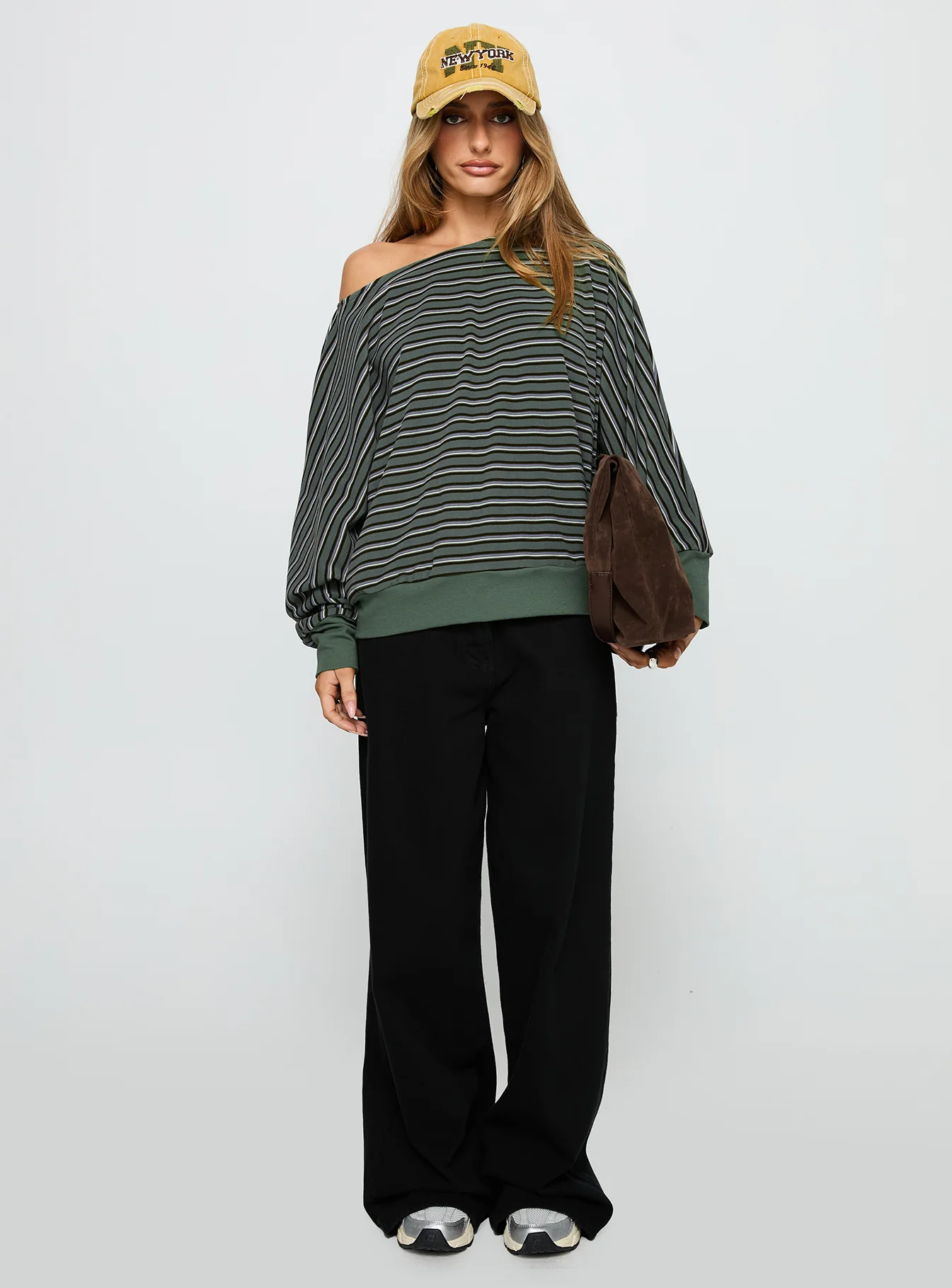 Zaylah Contrast Cuff Jumper Green