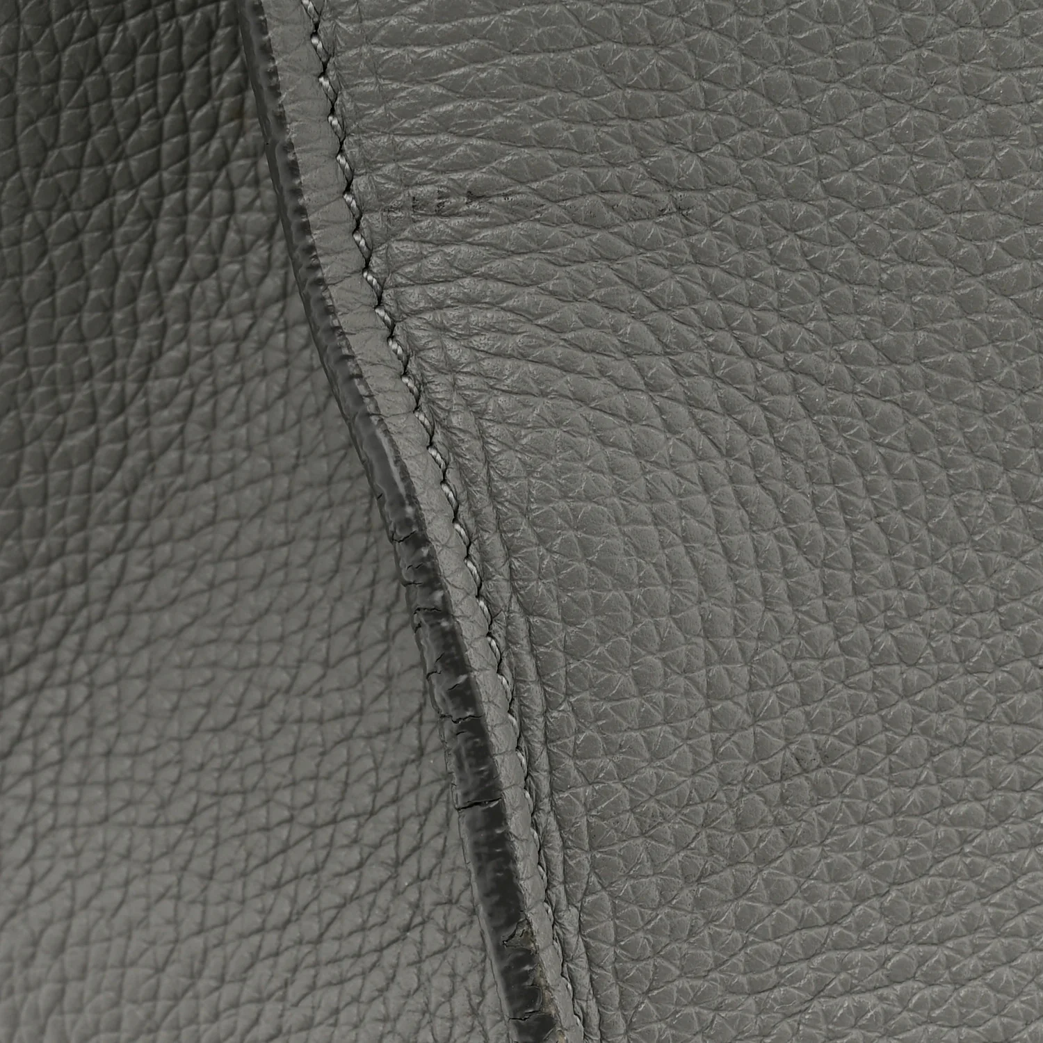 Supple Grained Calfskin Medium Big Bag Grey - Top Club