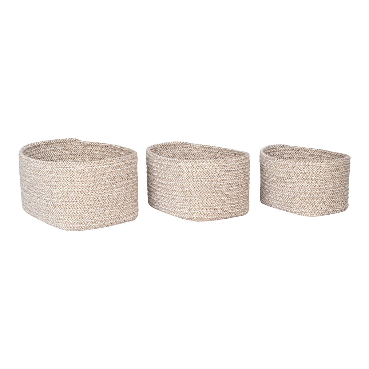Katoenen manden Carlijn - set van 3 Beige