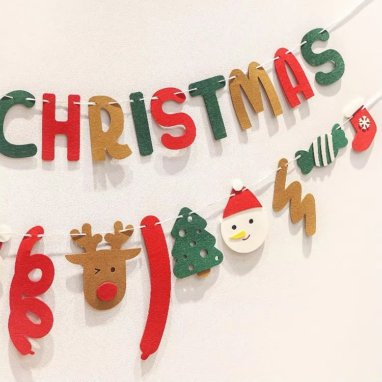 Santa Clause Snowmen Jingle Men Photo Props Hanging Background Wall Scene Layout Decorations for Christmas Decorations