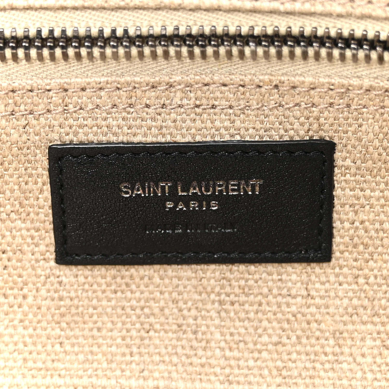 Linen Calfskin Rive Gauche Tote Greggio Natural - Top Club