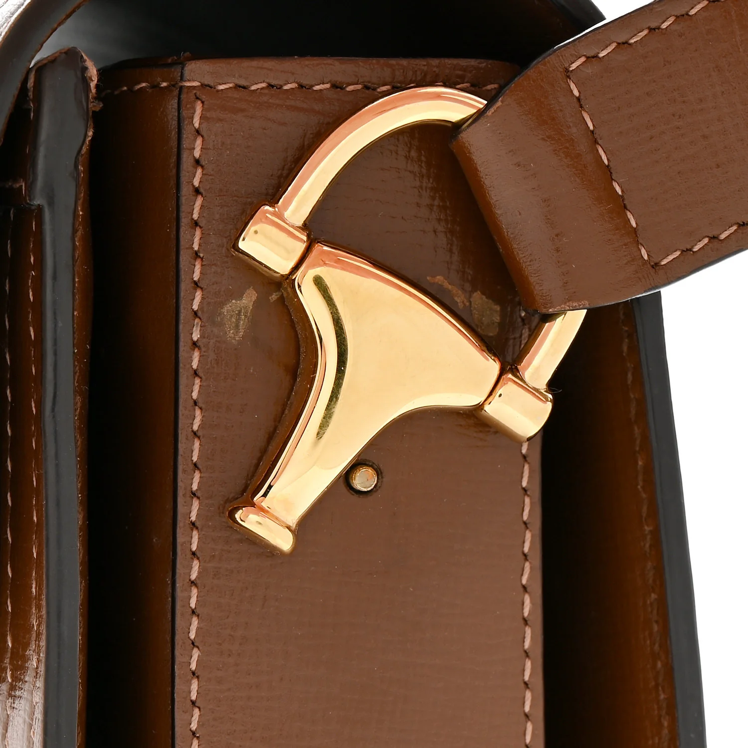 GG Supreme Monogram Azalea Calfskin Horsebit 1955 Shoulder Bag Beige Brown Sugar - Top Club