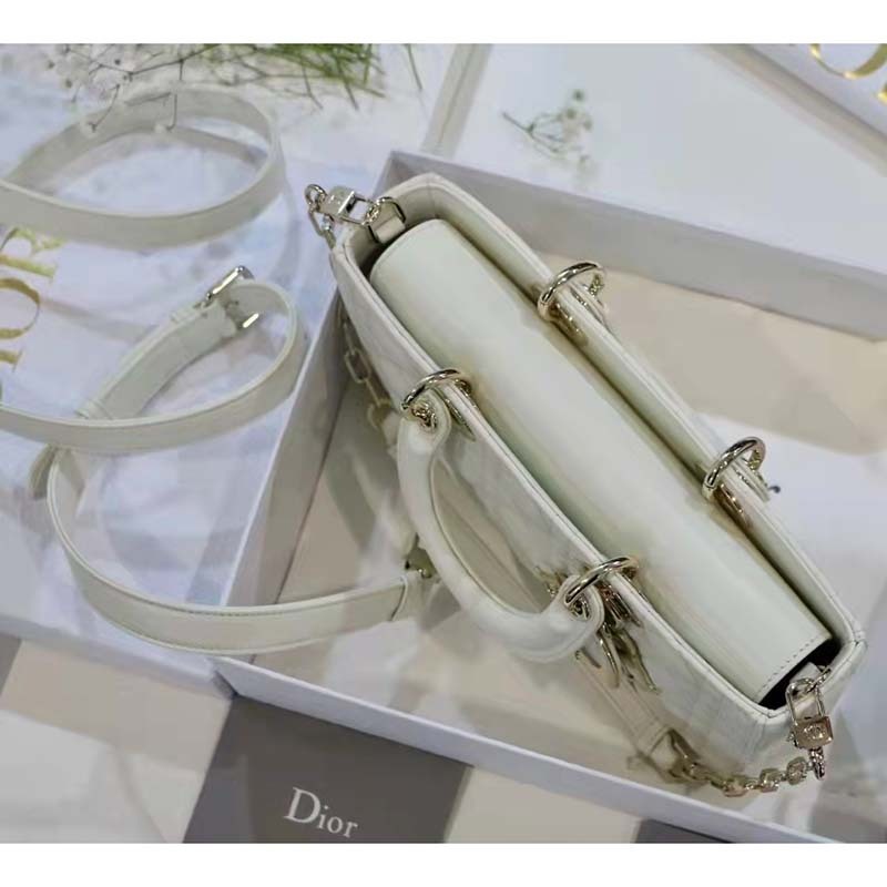 CD Women CD Lady D-Joy Bag Latte Cannage Lambskin - Top Club