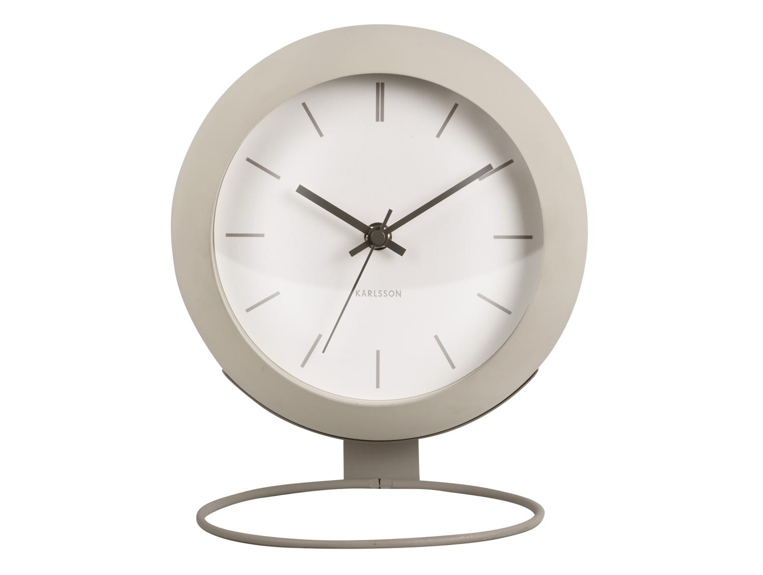 Table clock Nirvana Globe warm grey