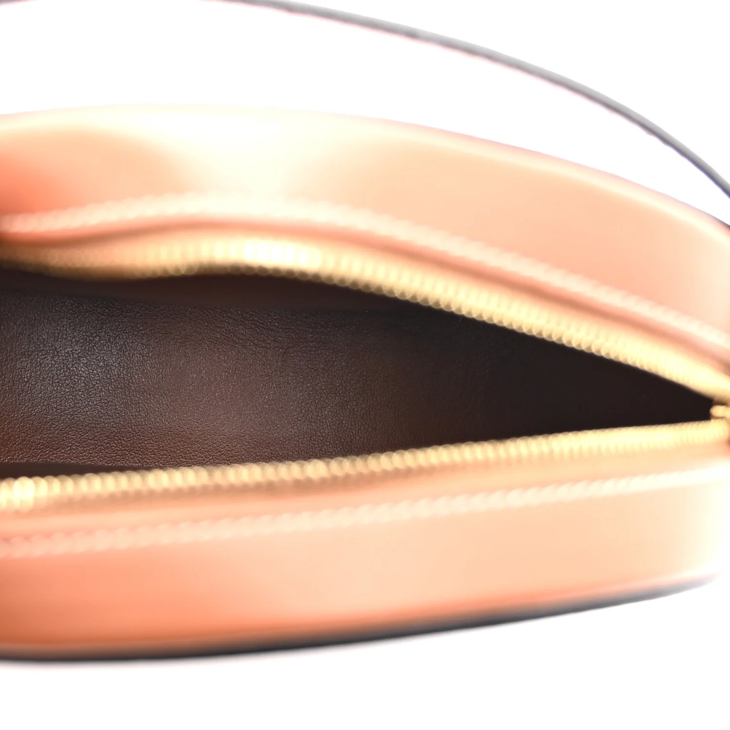 Smooth Calfskin Cuir Small Triomphe Oval Crossbody Purse Tan - Top Club