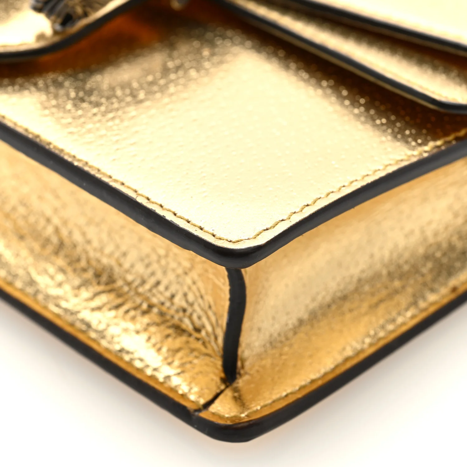 Metallic Calfskin Super Mini Dionysus Shoulder Bag Gold - Top Club