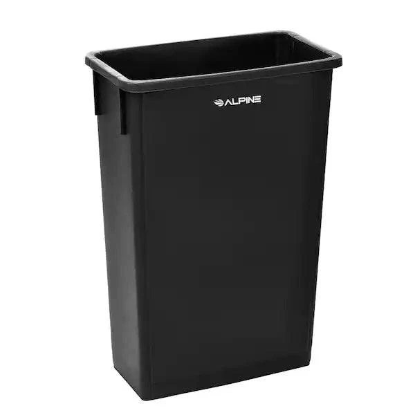 23 Gallon Trash/Recycling Can Black, Stackable, Crack Resistant - Victorias Cleaning and Janitor