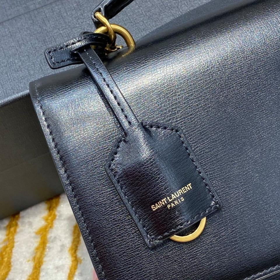 Y Medium Sunset Satchel in Smooth Leather Bag - Top Club