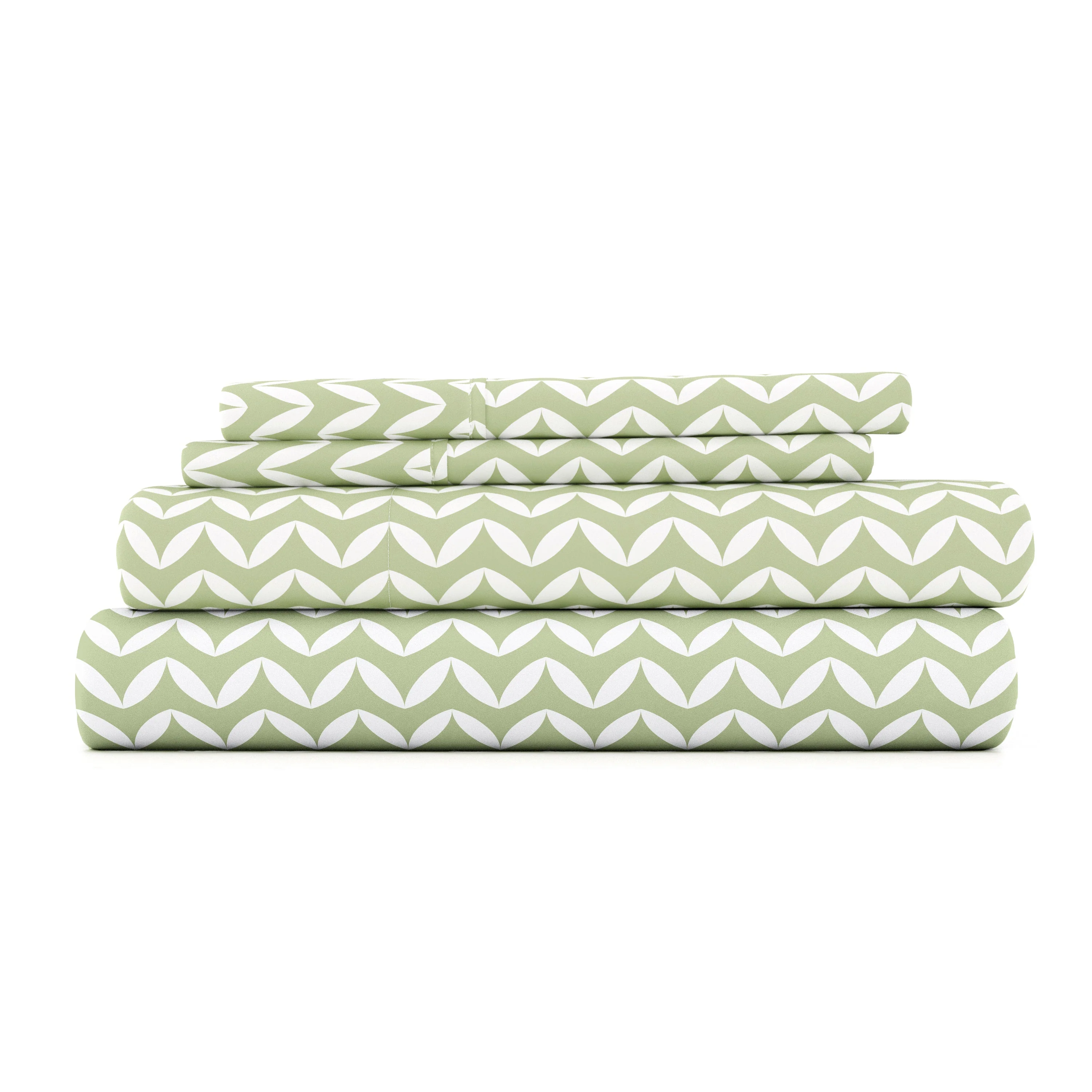 Puffed Chevron Pattern 4-Piece Sheet Set - Sale