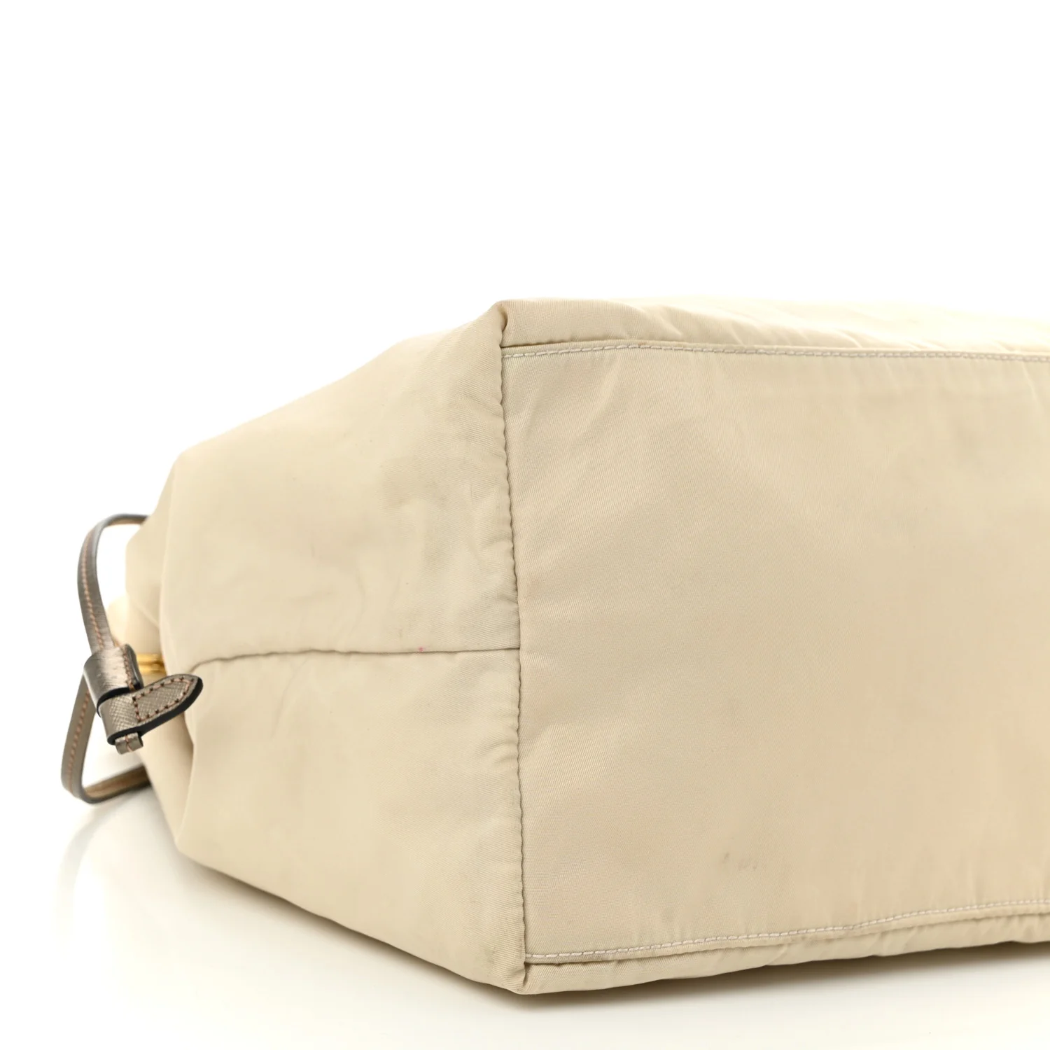 Tessuto Nylon Saffiano Shopping Tote White - Top Club
