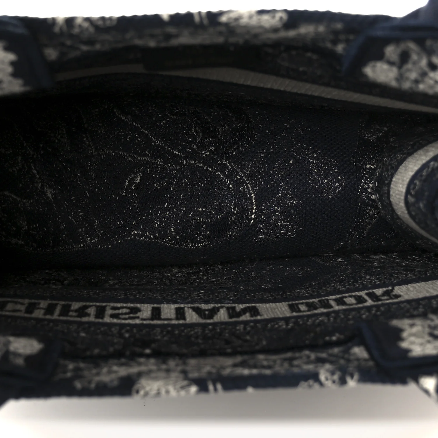 Canvas Embroidered Small Dioriviera Toile De Jouy Book Tote Blue - Top Club