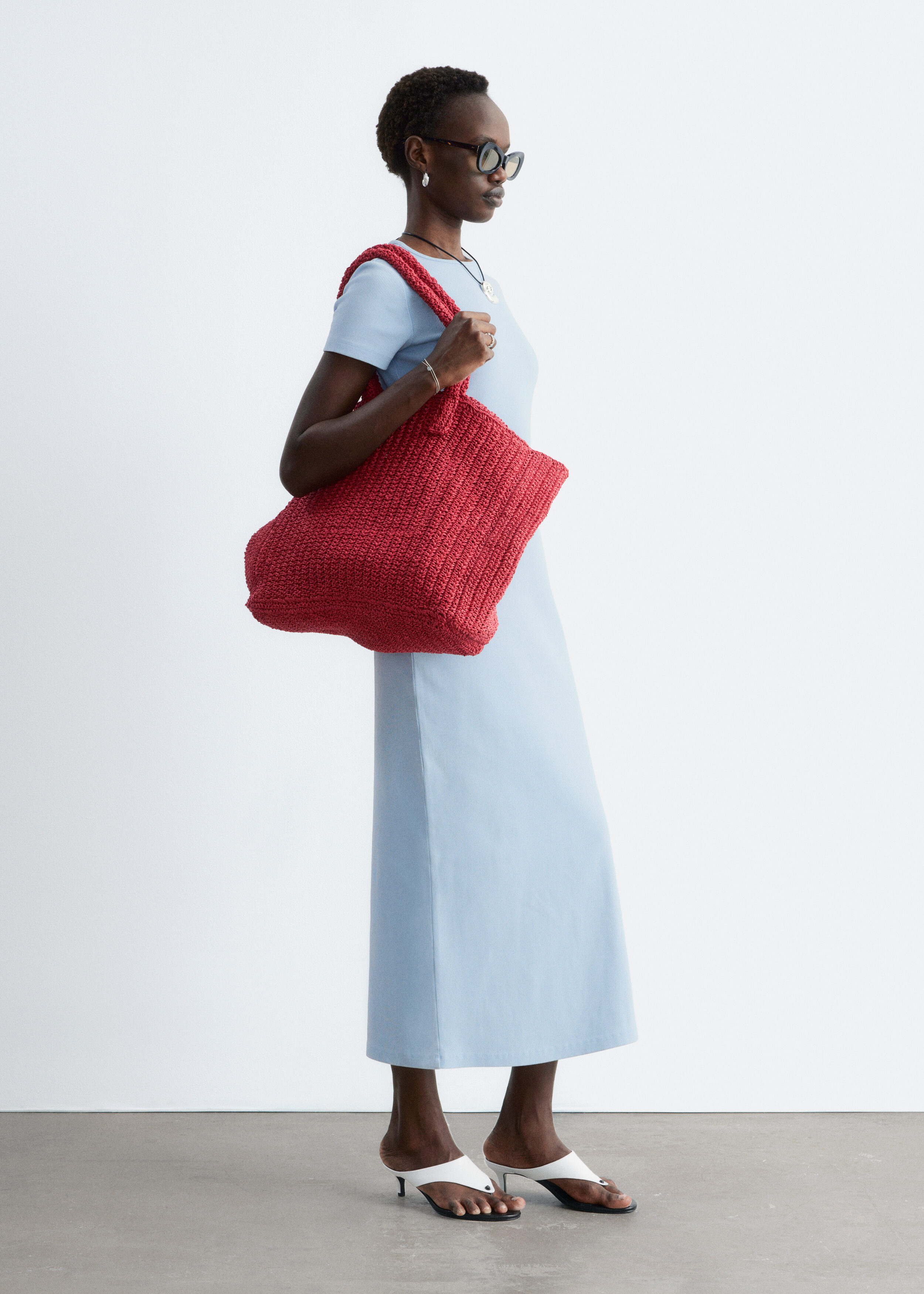 & Other Stories MIDI JERSEY DRESS