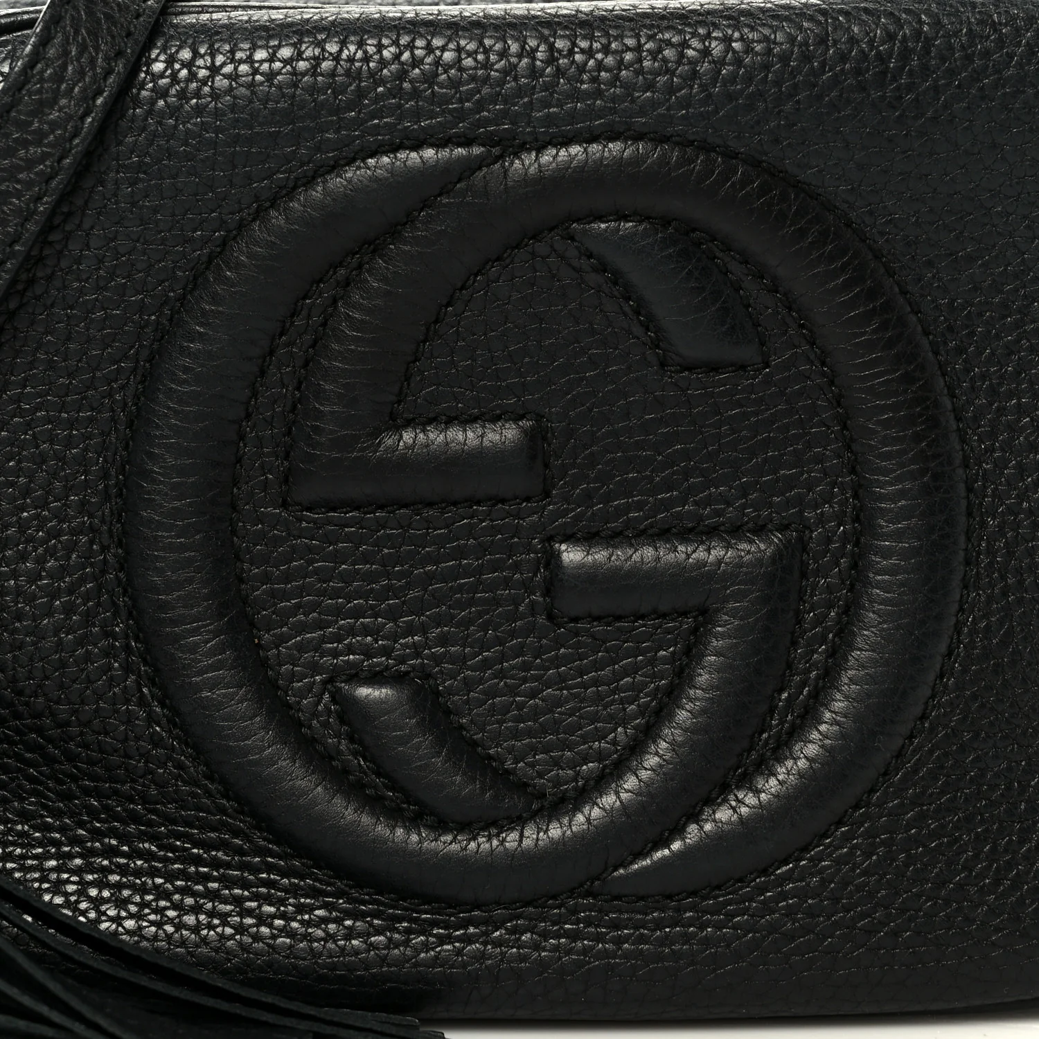 Pebbled Calfskin Small Soho Disco Bag Black - Top Club