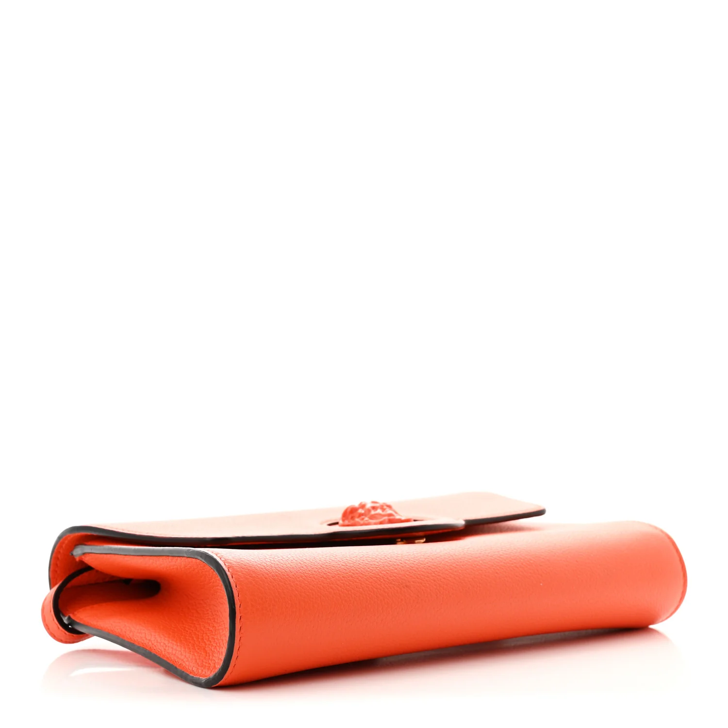 Grained Calfskin La Medusa Crossbody Bag Orange - Top Club