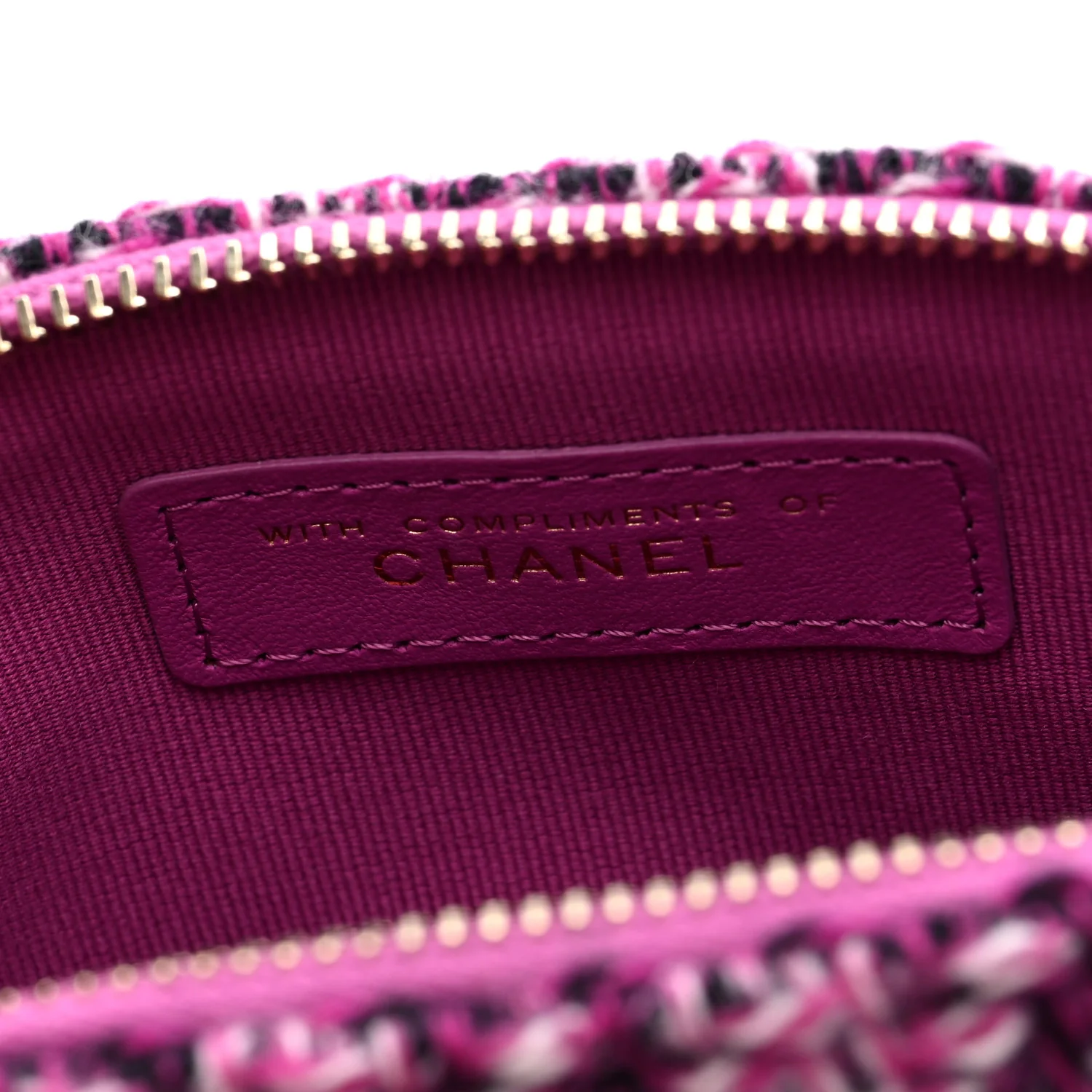 Tweed Quilted Mini Clutch With Chain Purple - Top Club