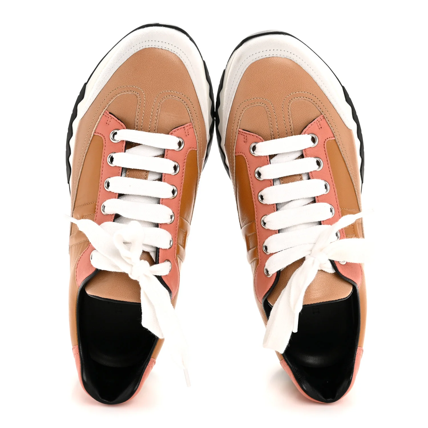 Calfskin Suede Womens Trail Sneakers 37 Multicolor