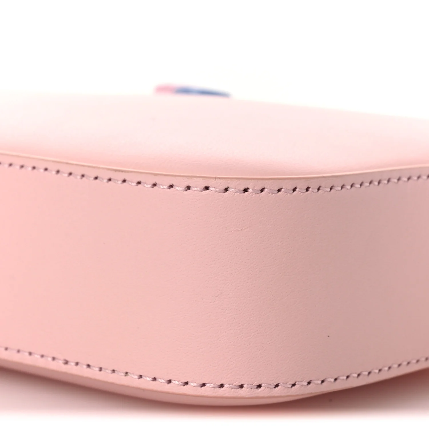 Dollar Calfskin Enamel Super Mini GG Marmont Chain Shoulder Bag Light Pink Blue - Top Club