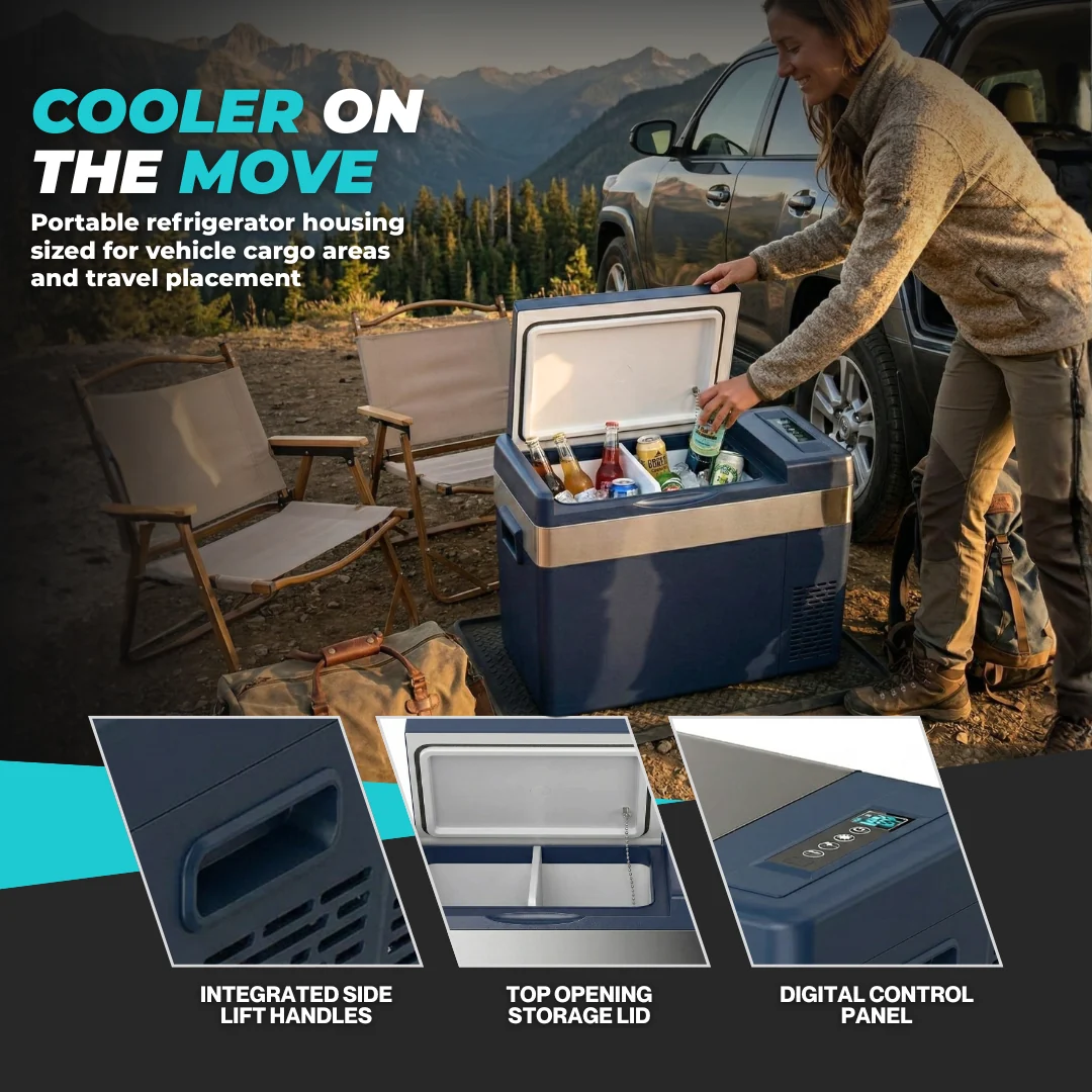 12/24V DC Car Refrigerator 23/30QT Portable Compressor Freezer Cooler 12/24V DC Car Refrigerator 23/30QT Portable Compressor Freezer Cooler
