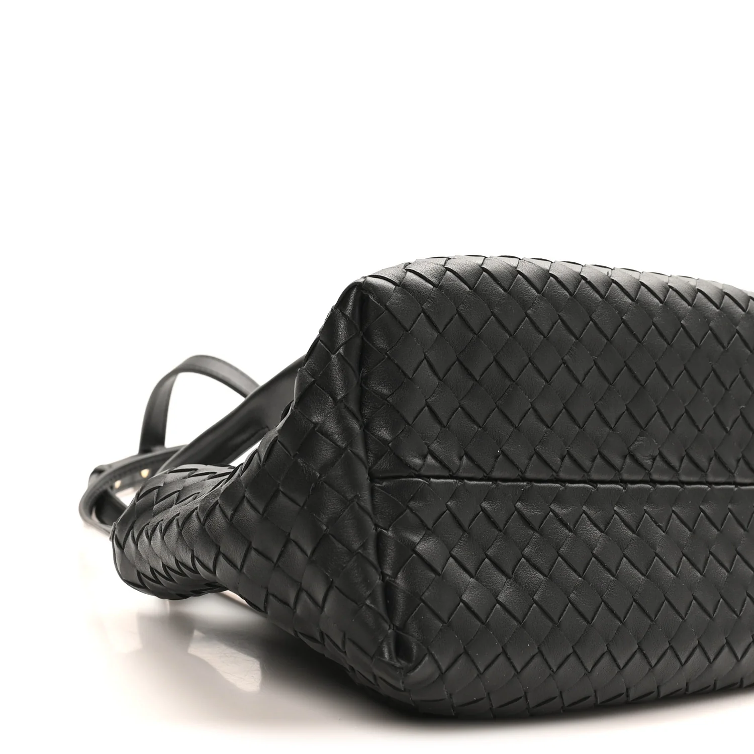 Calfskin Intrecciato Small Pinacoteca Tote Black Fondant - Top Club