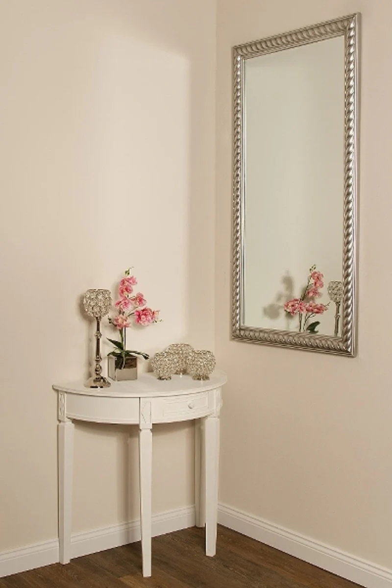 Baroque living room mirror / wall mirror antique silver 72 x H. 132 cm - Baroque furniture