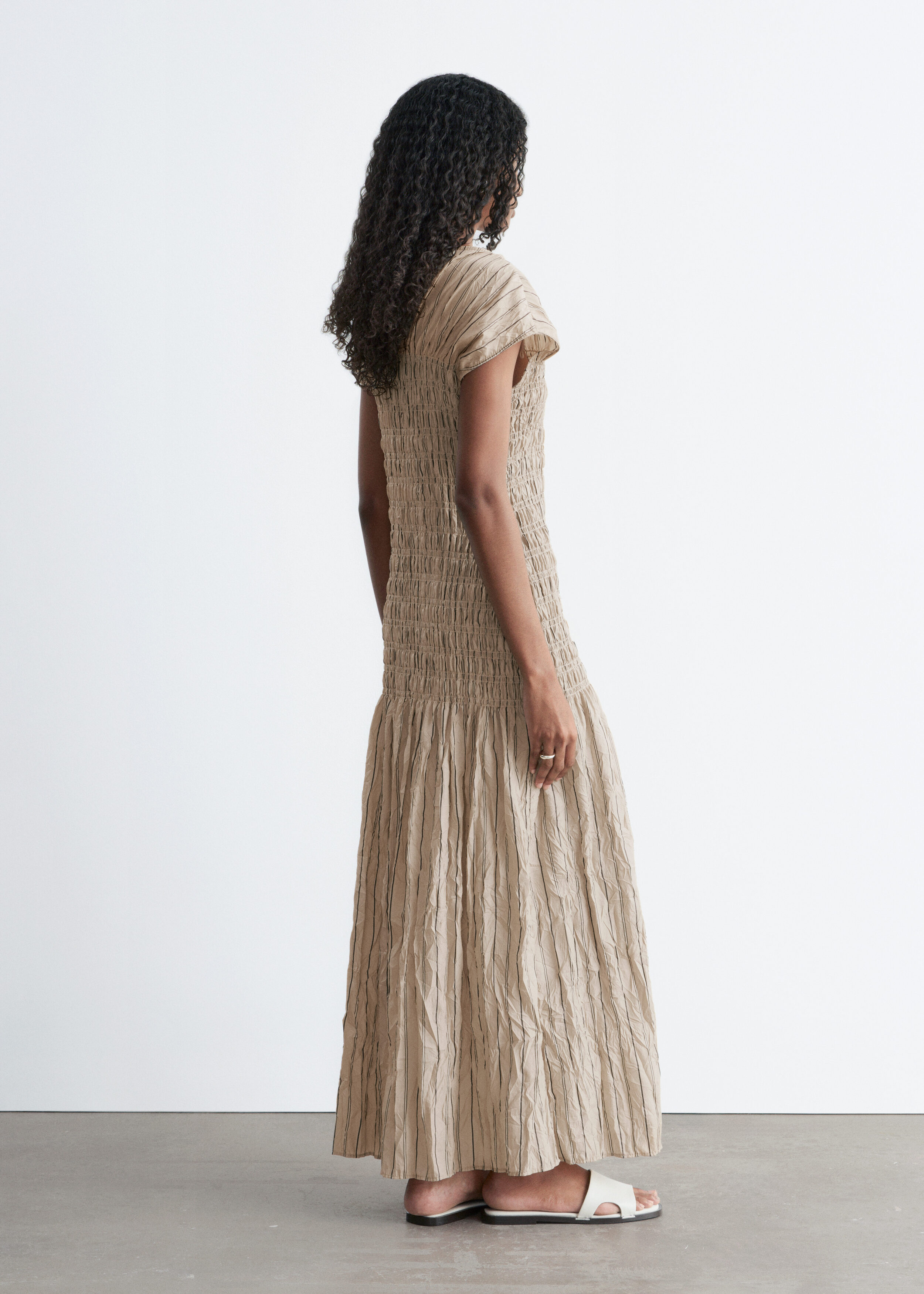 & Other Stories SMOCKED MAXI DRESS