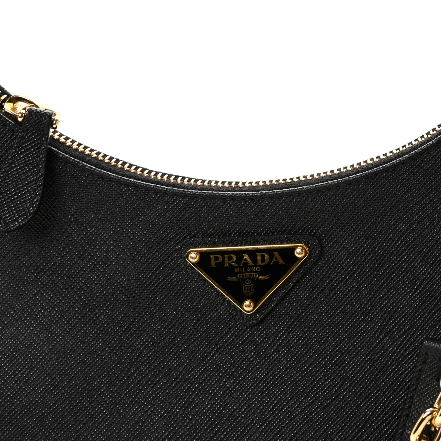 Saffiano Lux Re-Edition 2005 Shoulder Bag Black - Top Club