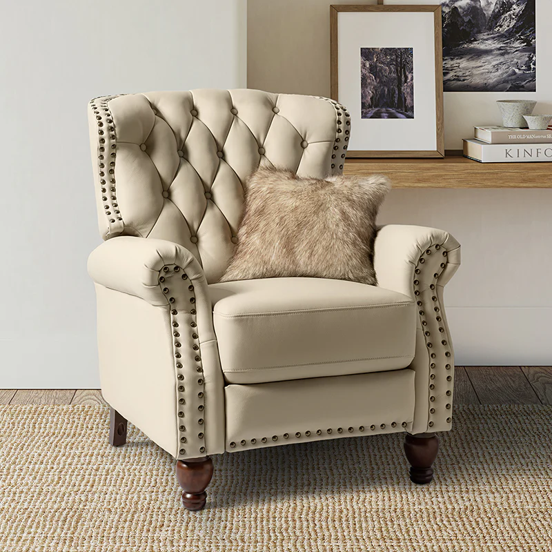 Gabrielle Genuine Leather Oversized Recliner