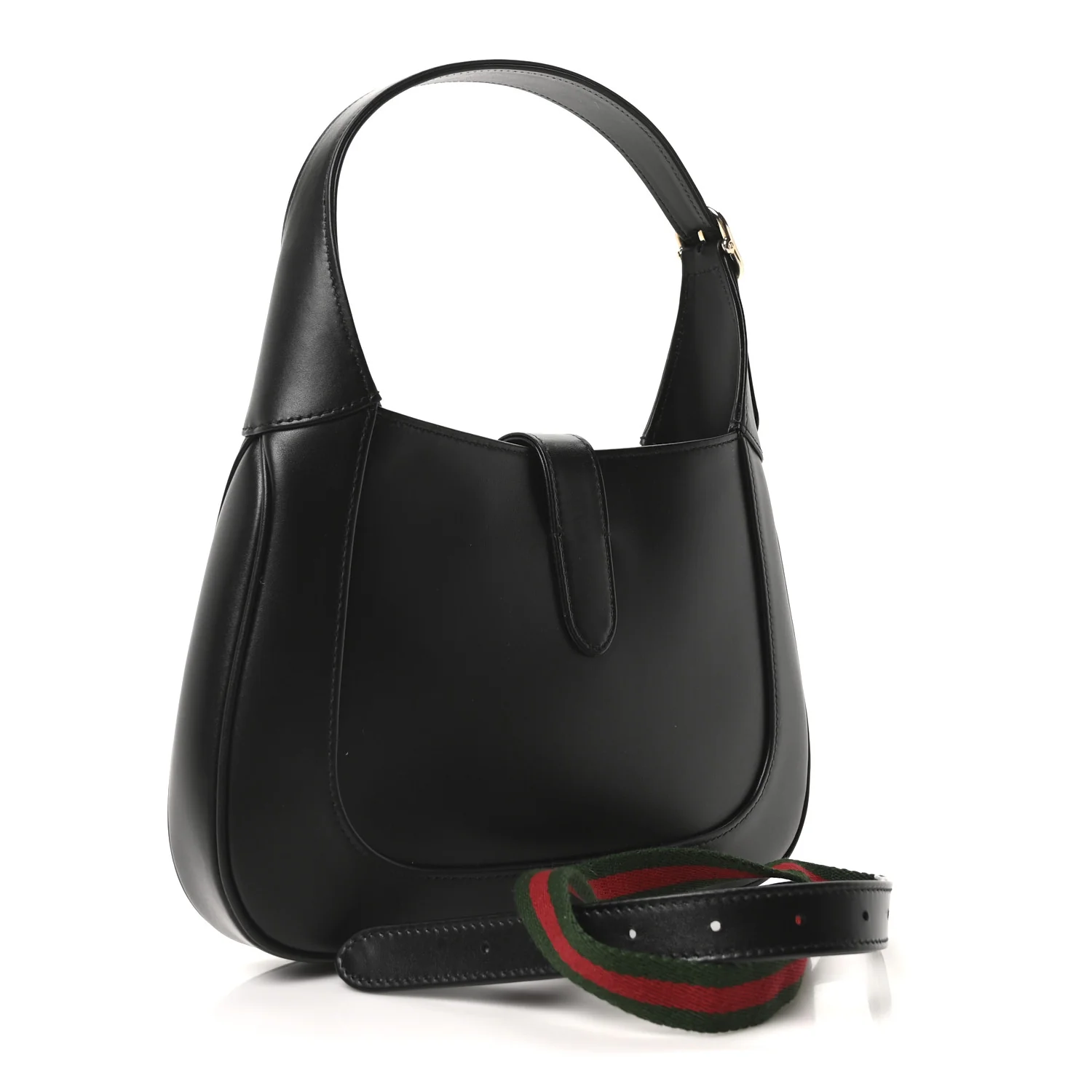 Calfskin Small Jackie Shoulder Bag Black - Top Club