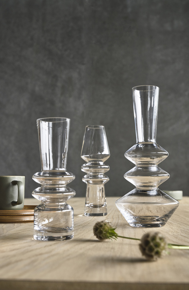Vaas Trio - 9x25 cm Trio glazen vaas - 9 x 25 cm