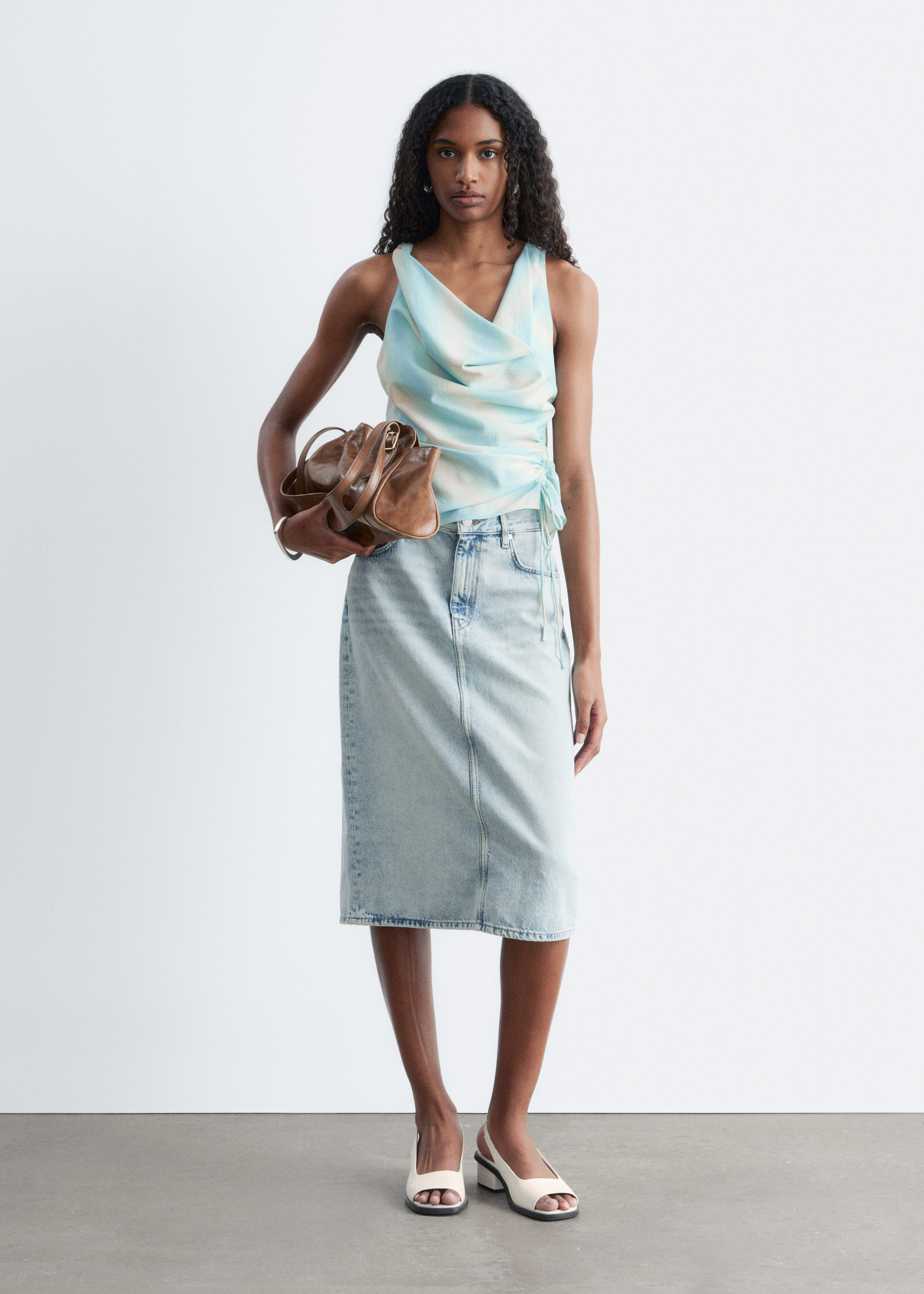 & Other Stories DENIM MIDI SKIRT