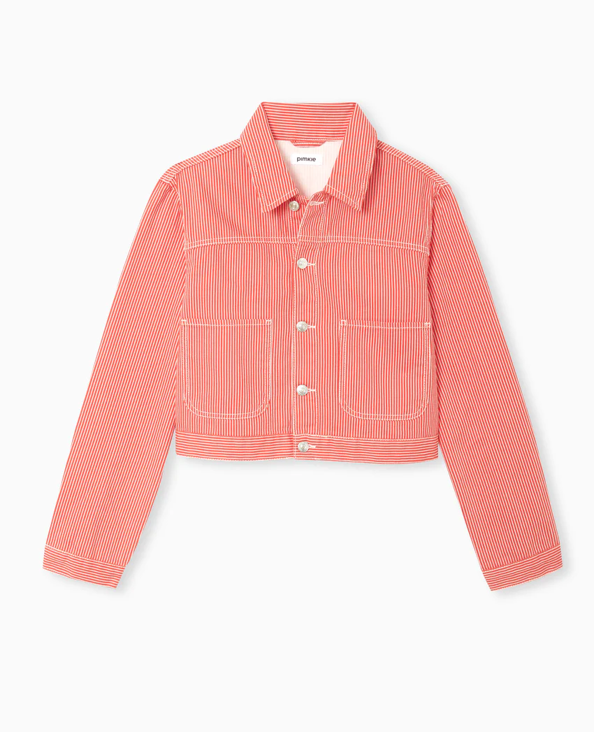 Pimkie Veste courte en toile avec fines rayures