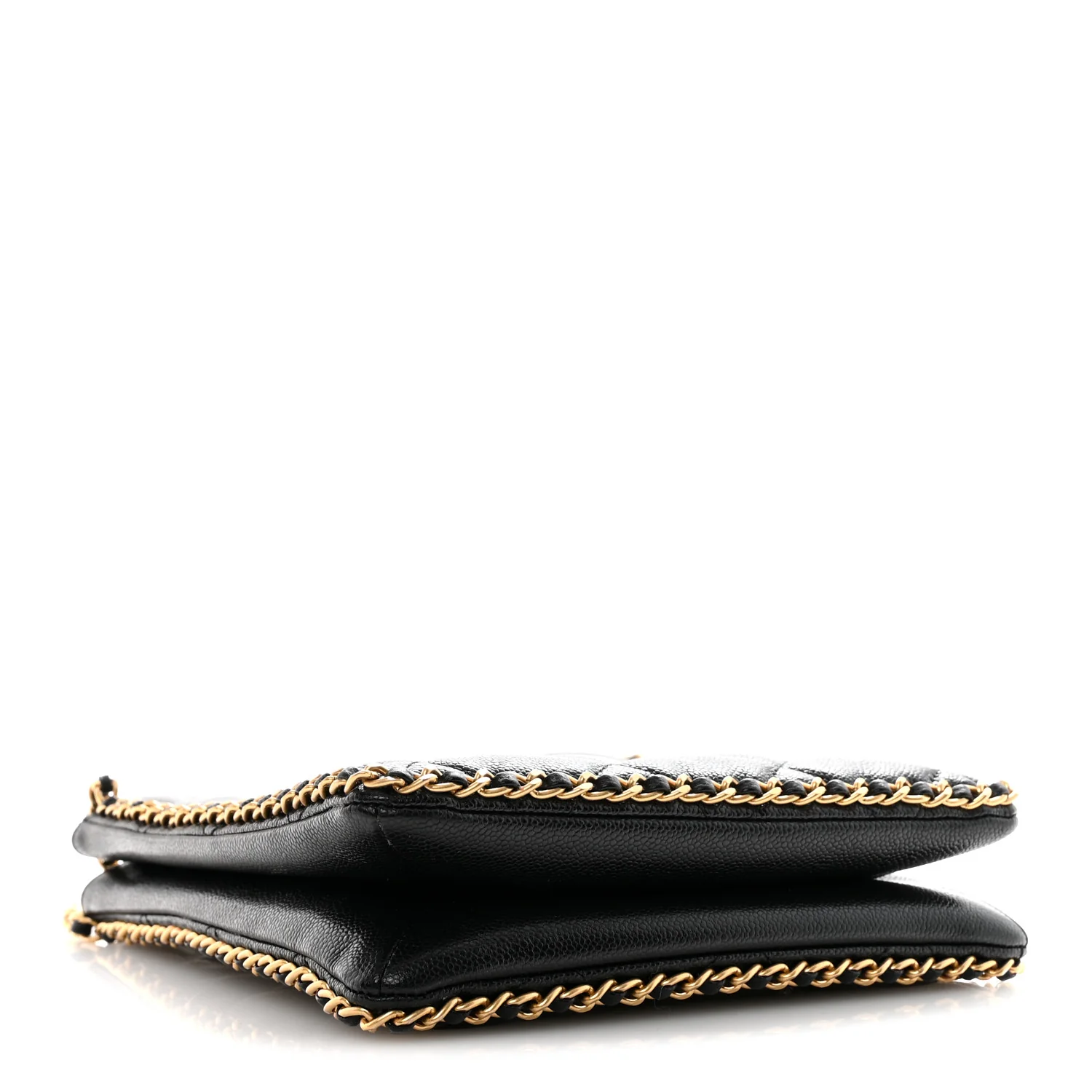 Caviar Quilted Mini Never Ending Chain Tote Black - Top Club