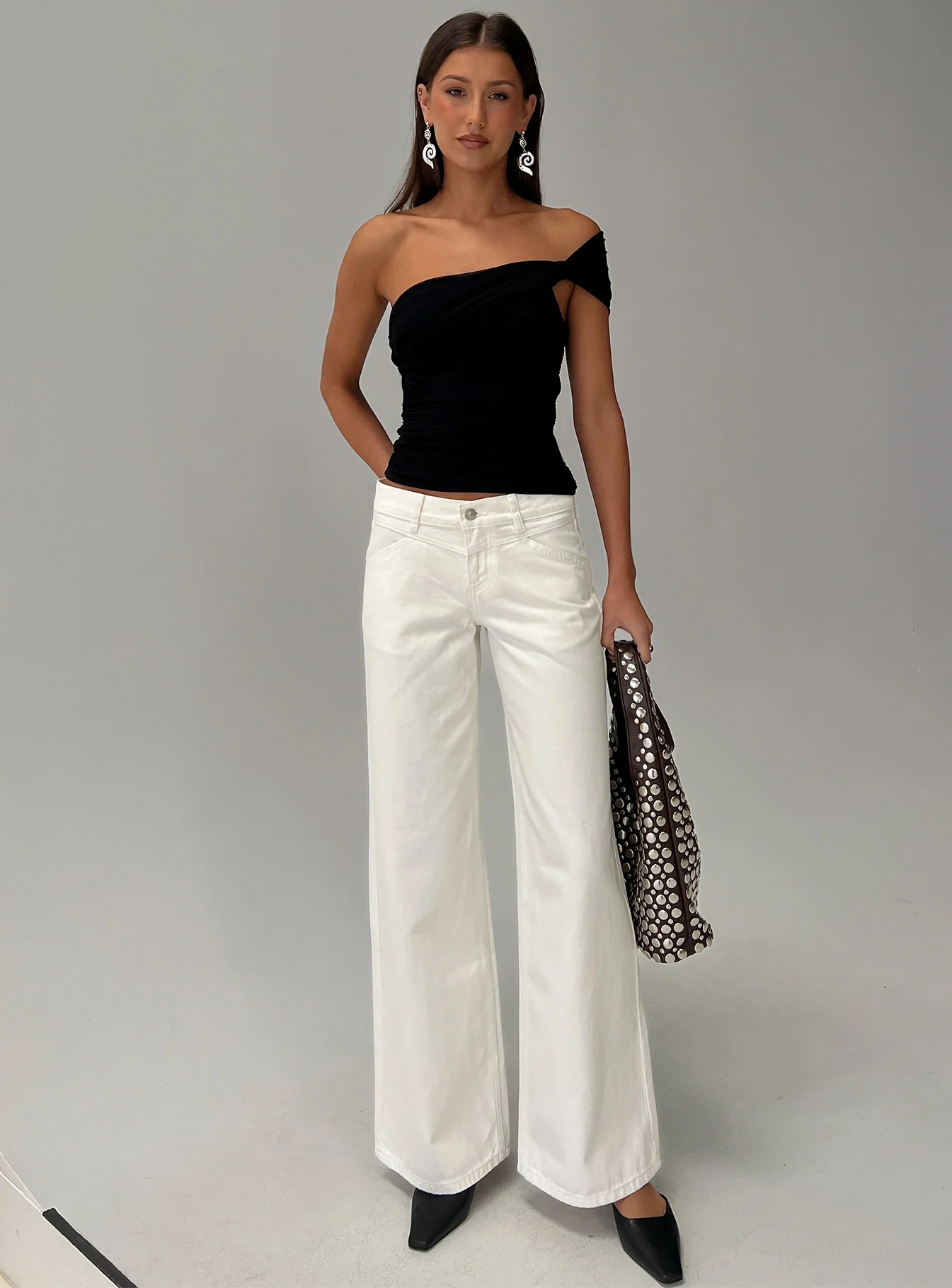 Keandra One Shoulder Top Black