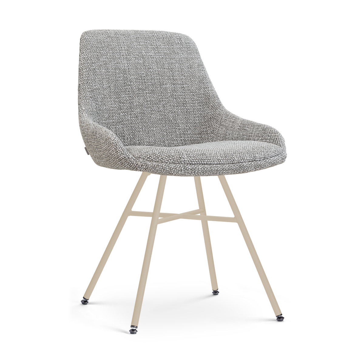 Eetkamerstoel Noa-Isa beige onderstel grijs blend