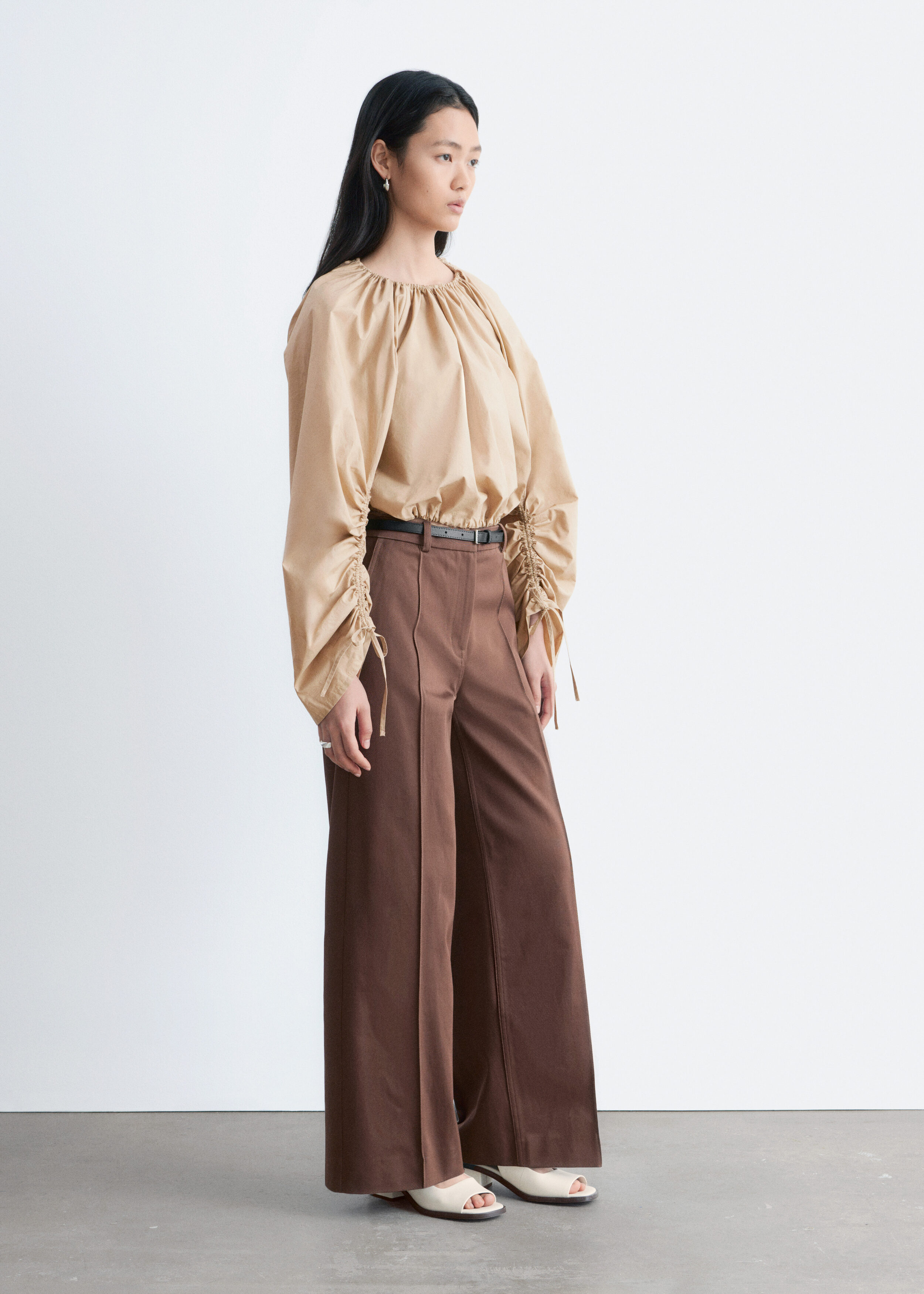 & Other Stories PRESS-CREASE COTTON TROUSERS