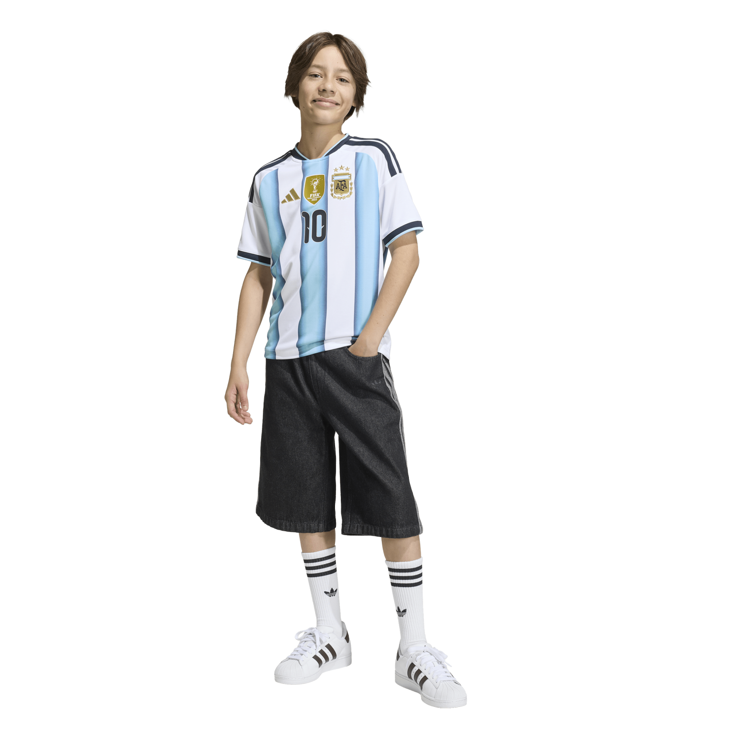 adidas Argentina 2026 Messi Home Jersey - Youth