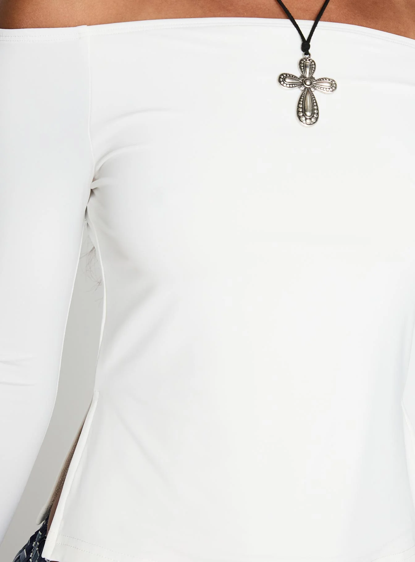 Maestro Off The Shoulder Top White