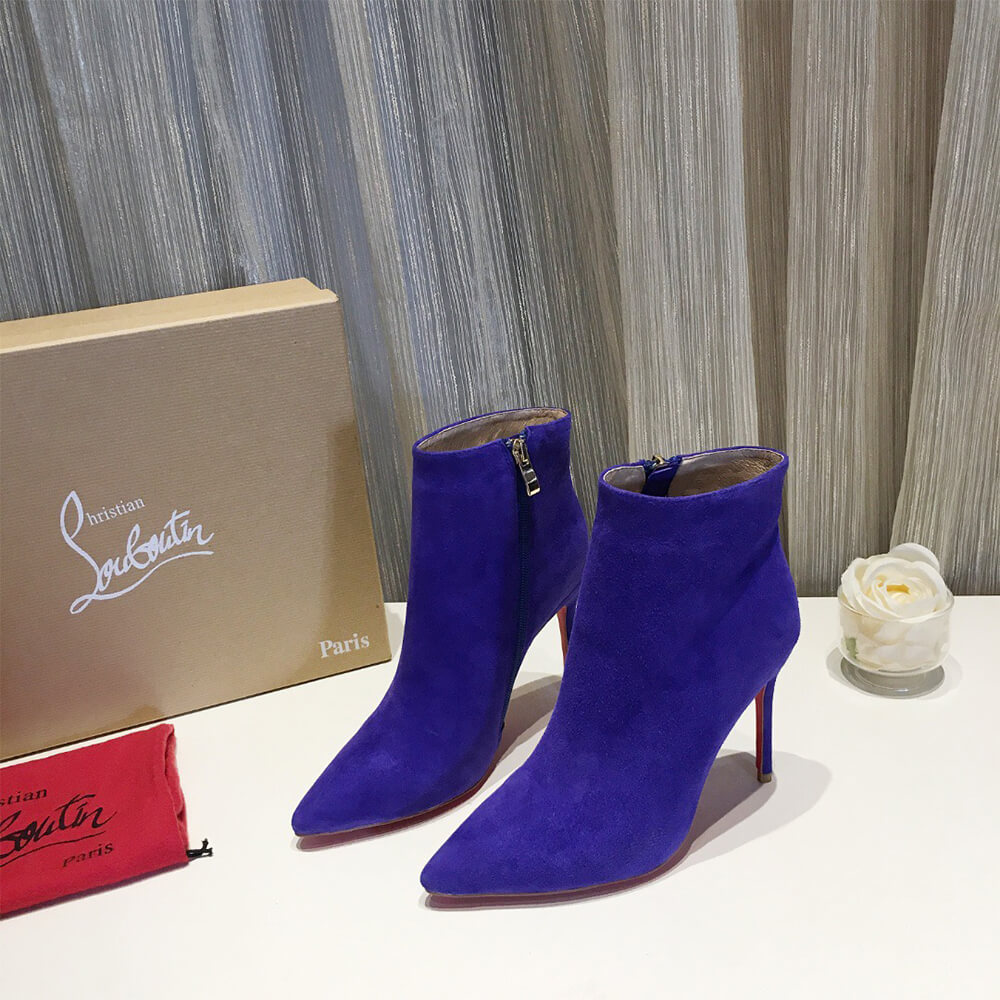Christian Louboutin Suede Ankle Boots - Top Club