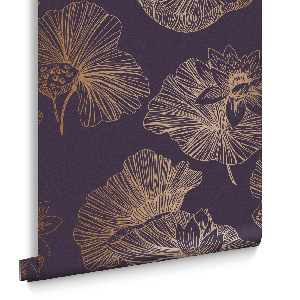 Graham & Brown  vliesbehang  Lotus Plum Graham & Brown  vliesbehang  Lotus Plum