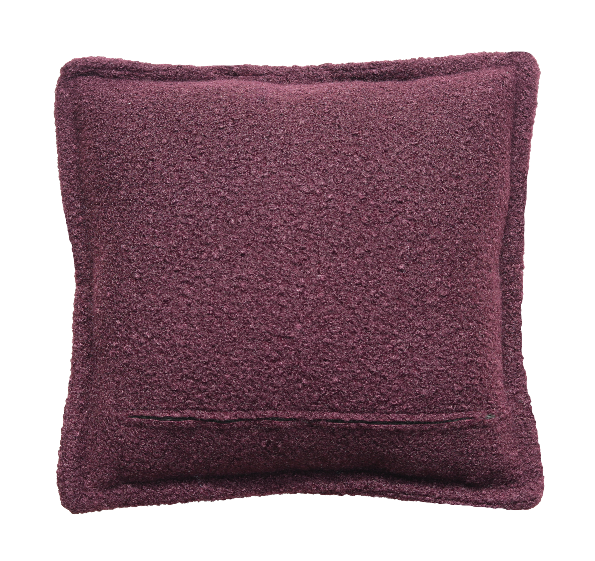 Kussen bouclé aubergine 55x55cm