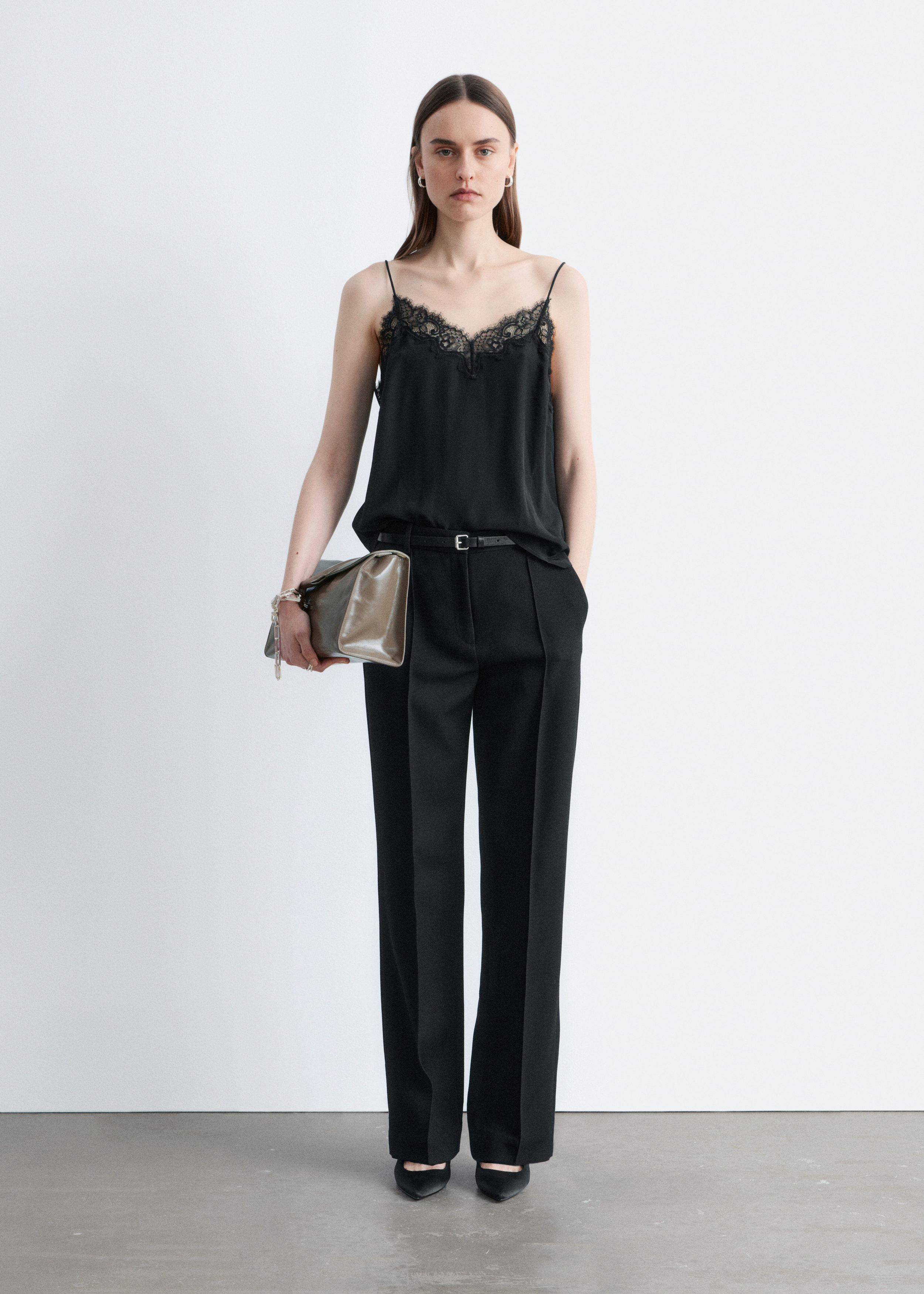 & Other Stories WOOL-BLEND TAILORED TROUSERS