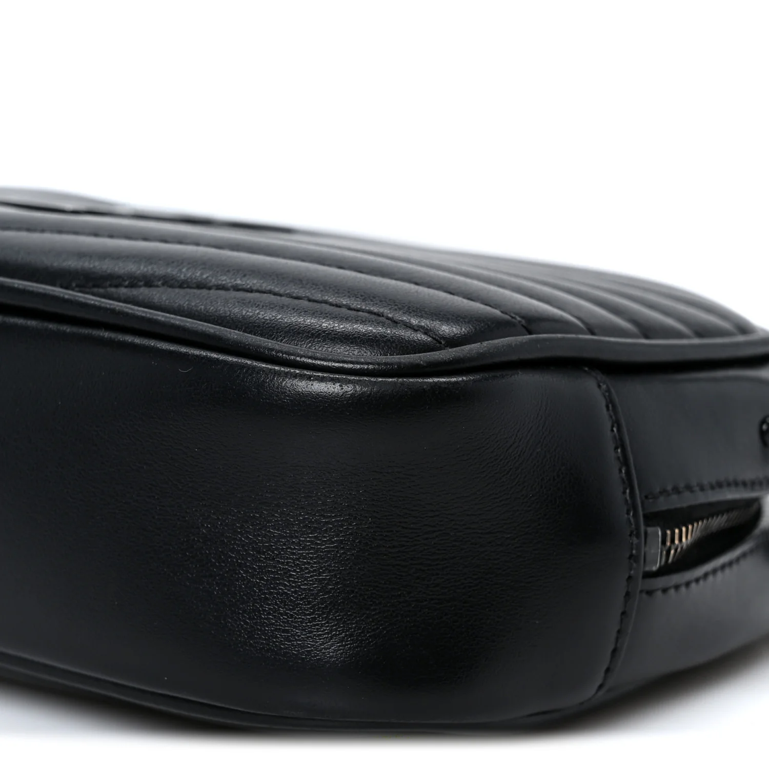 Calfskin Matelasse Monochrome Monogram Mini Lou Camera Bag Black - Top Club