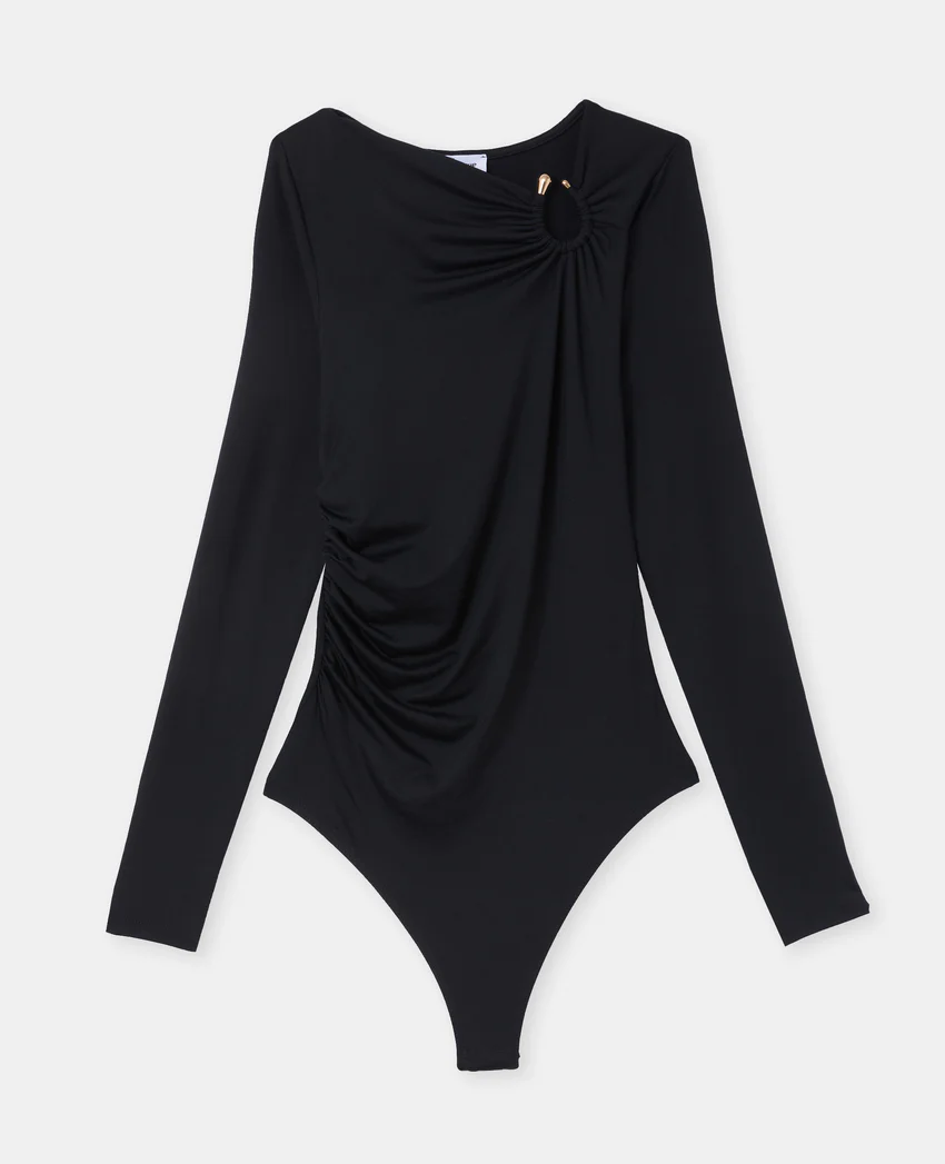 Pimkie Body en maille stretch avec col asymétrique et bijou