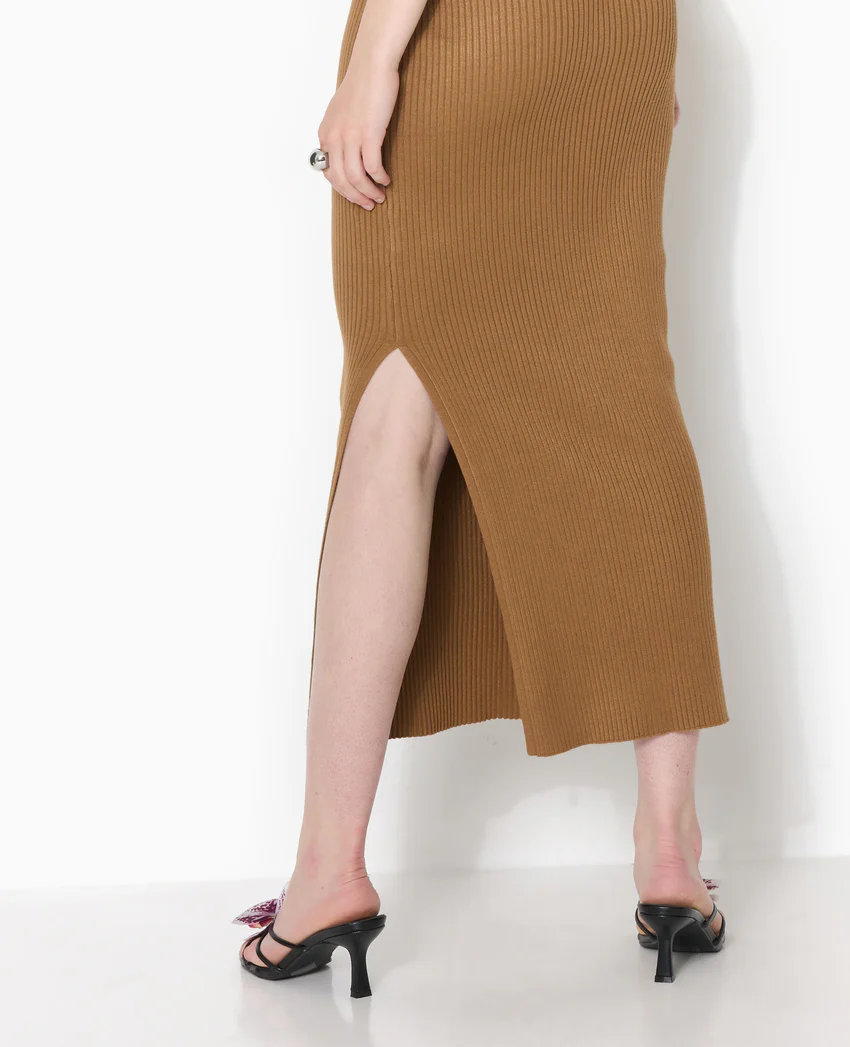 Pimkie Robe longue bustier en maille côtelée